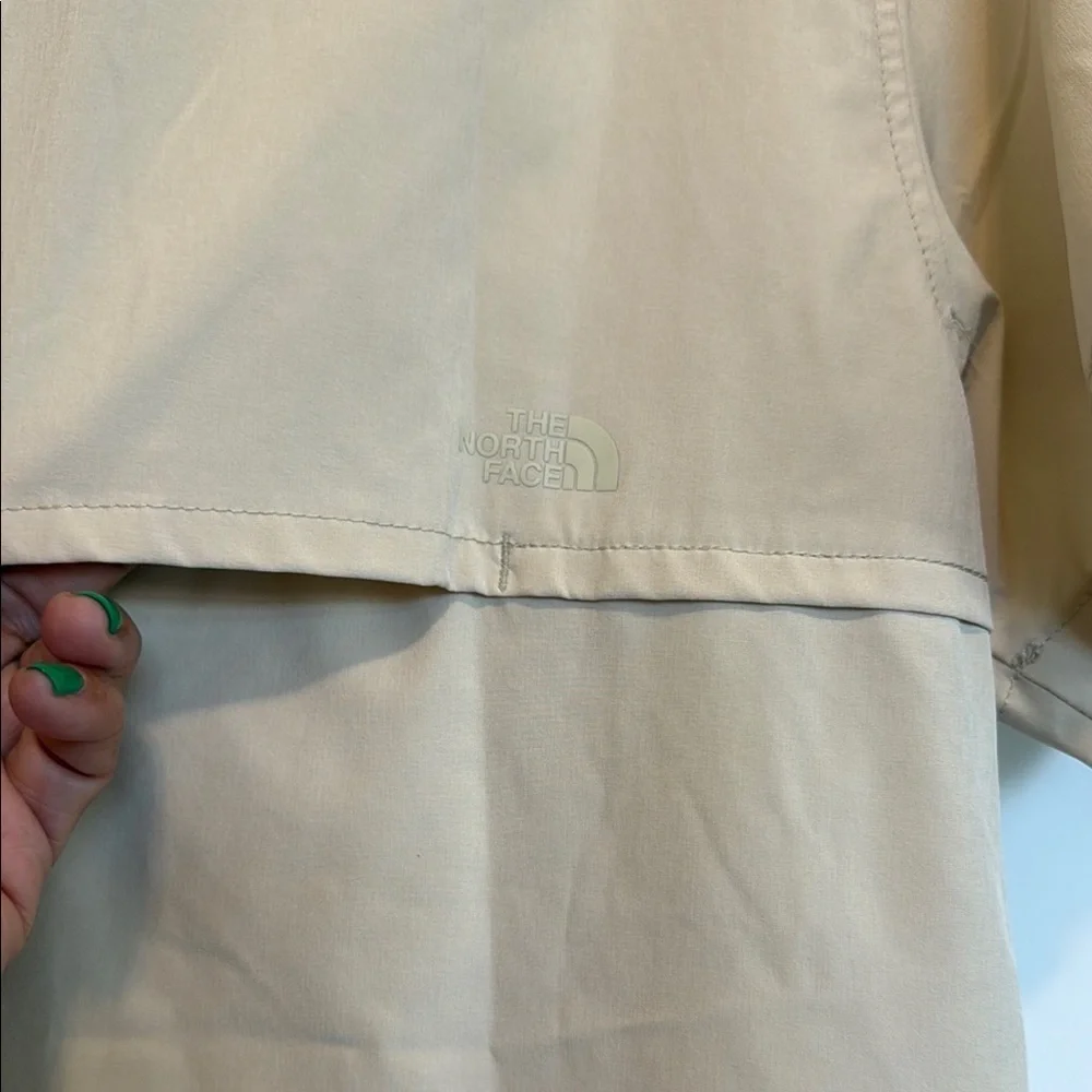The North Face Tan Casual Button Down Shirt with Structured Design